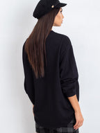 Komfortowa bawełniana bluza basic w kolorze czarnym - Bianca