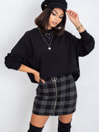 Komfortowa bawełniana bluza basic w kolorze czarnym - Bianca