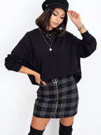 Komfortowa bawełniana bluza basic w kolorze czarnym - Bianca