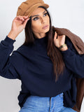 Komfortowa bawełniana bluza basic w kolorze granatowym - Bianca