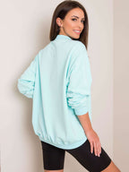 Komfortowa bawełniana bluza basic w kolorze miętowym - Bianca